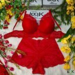 6 pieces laise padded pushup bra & matching net panty - Image 3