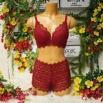 6 pieces laise padded pushup bra & matching net panty - Image 3