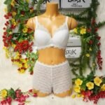 8 Pieces Laise Padded Pushup Bra & Matching Floral Net Panty - Image 5