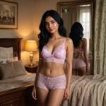 10 Pis Combo, 5 Pis Push-Up Lace Padded Bra + 5 Pis Matching Panty Combo Set  see green 5 COLOUR - Image 2